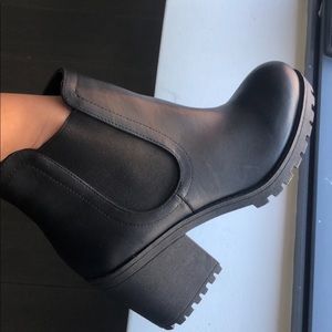 Chunky black boots